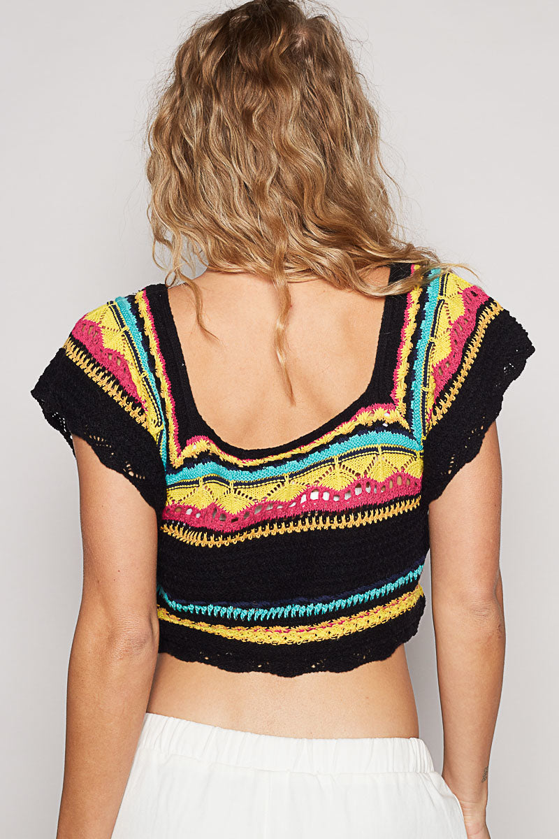 Fiesta Crochet Crop