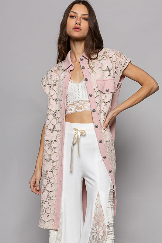 Capa de azúcar en color rosa