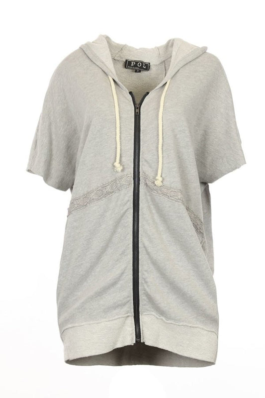 Short Sleeve Extra Long Hoodie