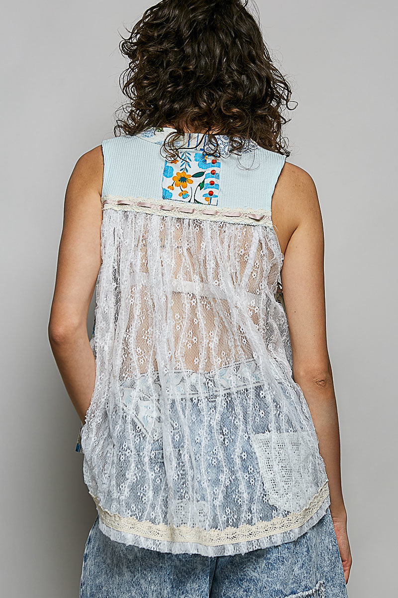 Bluebird Lace Whisper Tank