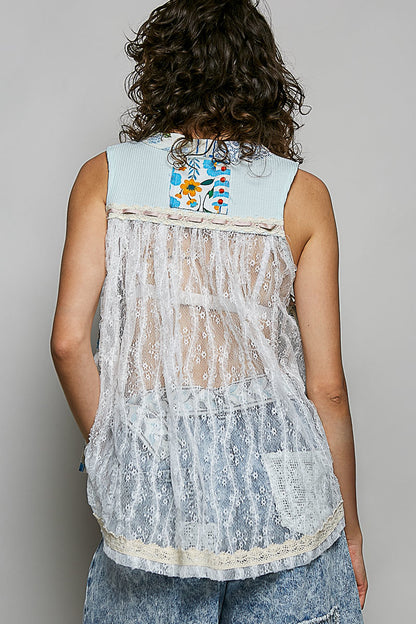 Bluebird Lace Whisper Tank