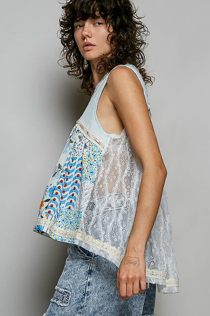 Bluebird Lace Whisper Tank