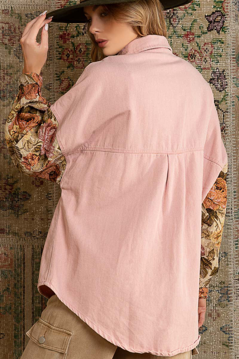 Blush Tapestry Over Shirt