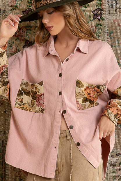 Blush Tapestry Over Shirt