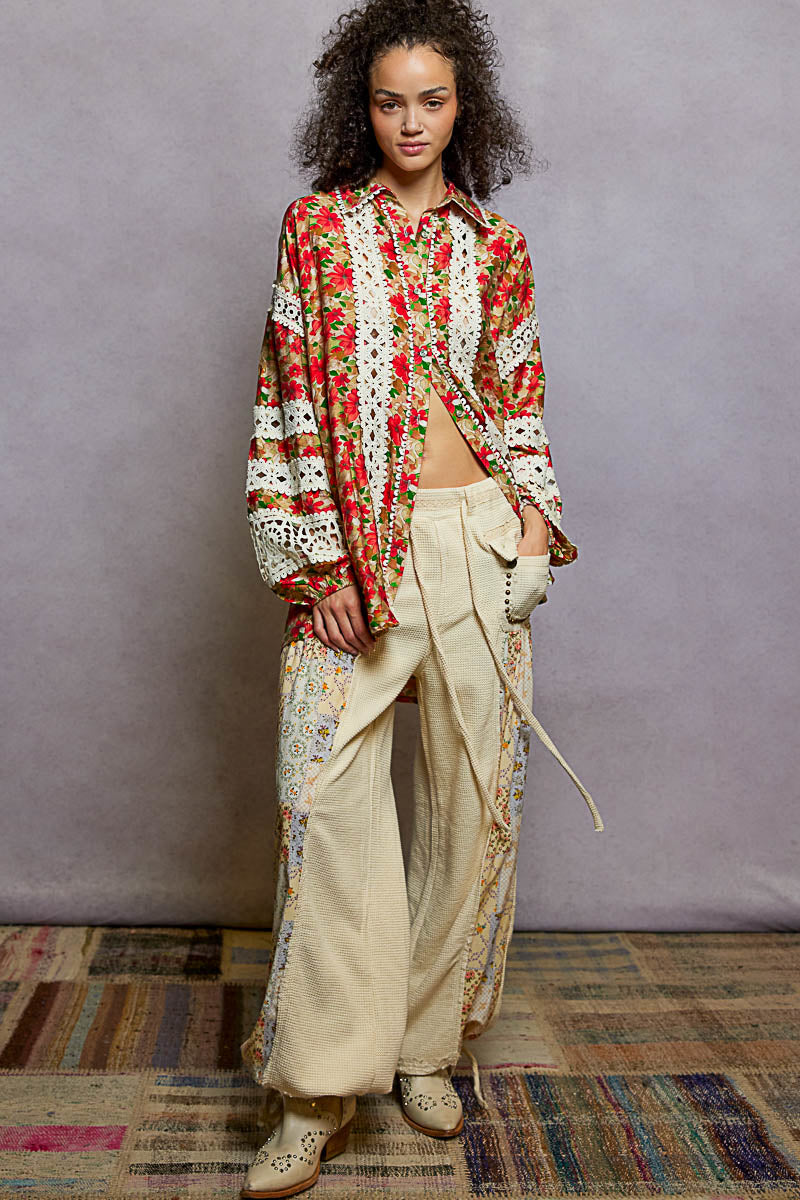 Crimson Lace Reverie Blouse