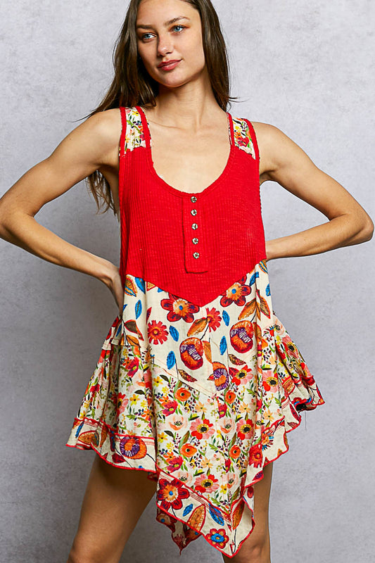 Poppy Sunrise Hi-Lo Tank