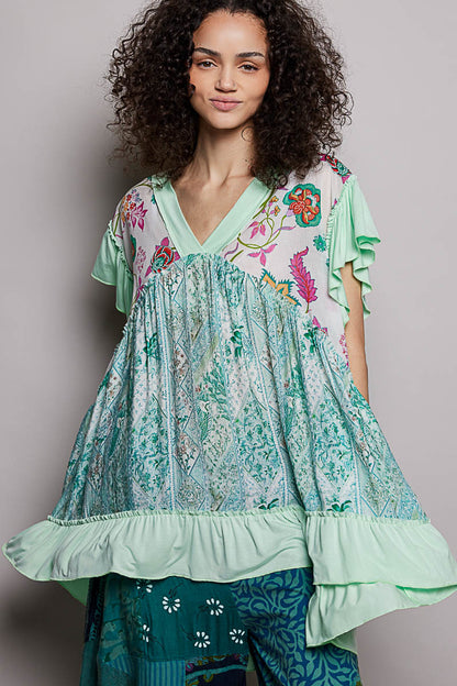 Sea Foam Party Punch Tunic