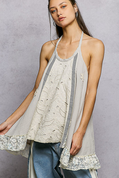 Natural Wonder Halter Tunic [Taupe]