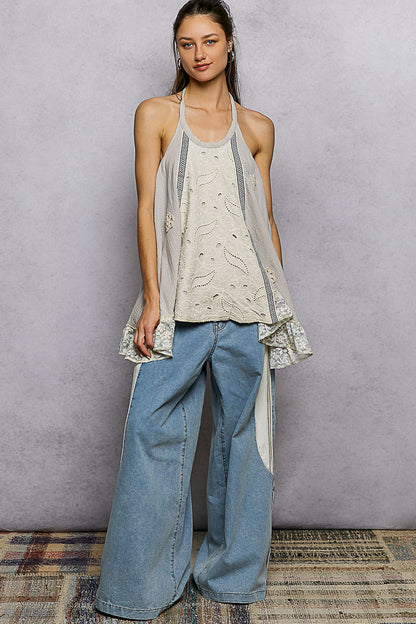 Natural Wonder Halter Tunic [Taupe]