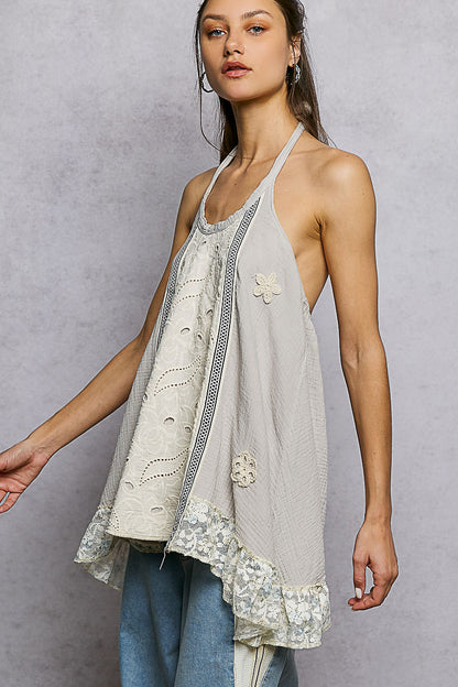 Natural Wonder Halter Tunic [Taupe]