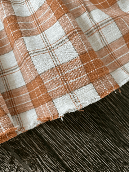 Ivory/Apricot Plaid Tunic