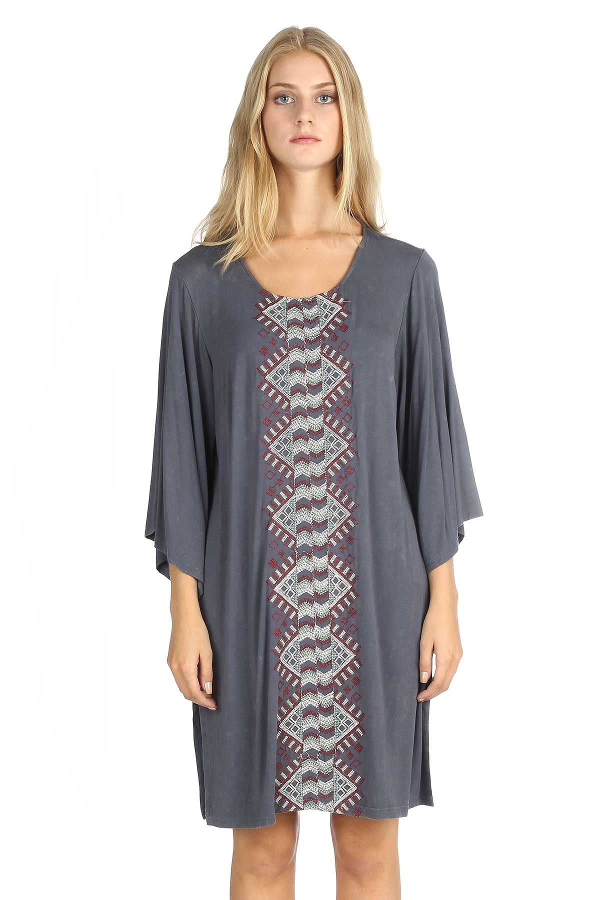 Midnight Blue Aztec Tunic Dress